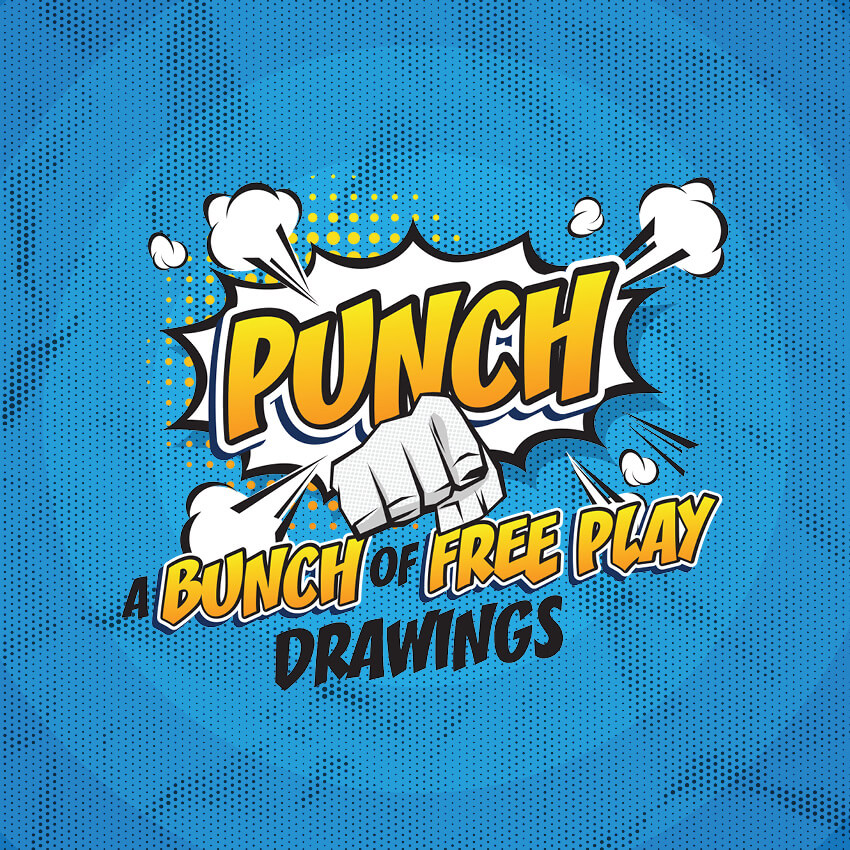 Punch A Bunch of Free Play Drawings